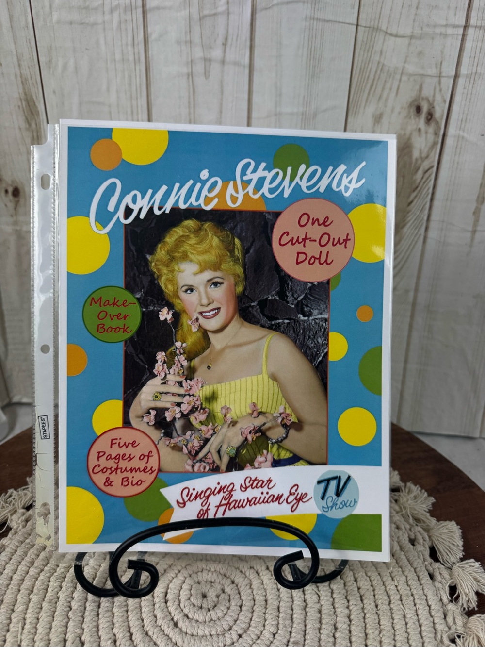 Connie Stevens Cut-Out Doll Book - Yellow & Blue Cover